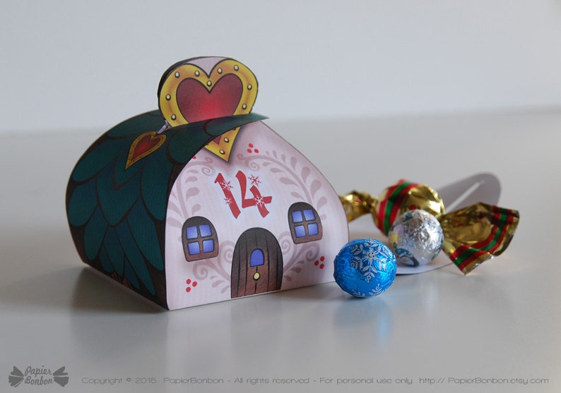 Advent calendar printable Christmas Village 24 cute Advent image 3