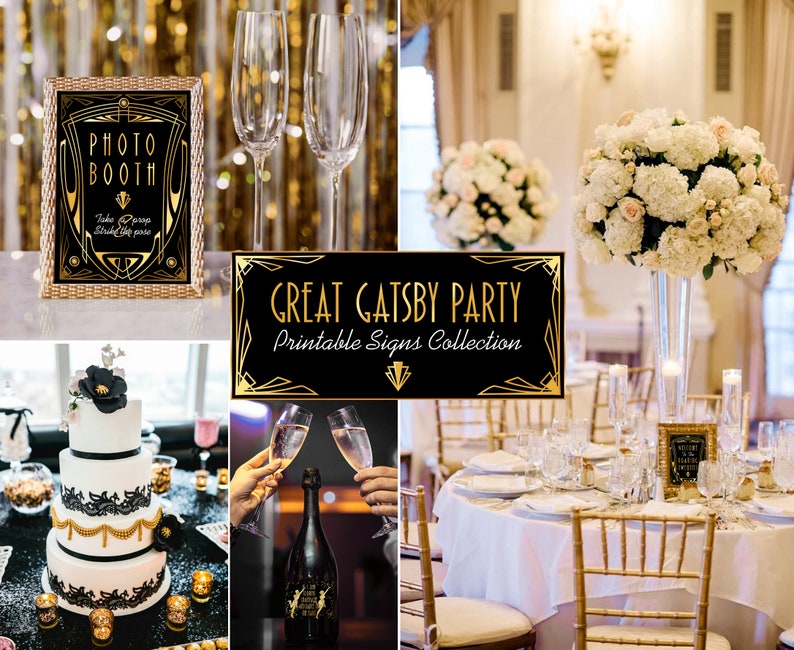 Roaring 20s Party Sign Great Gatsby Party decor Photo
