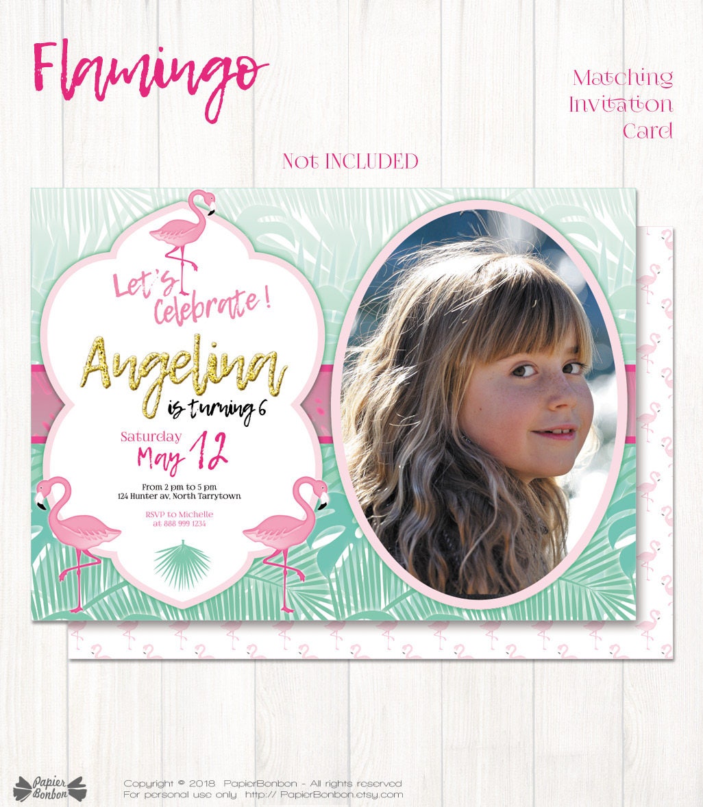 Flamingo Party Printable 19 Flamingo party decorations for | Etsy