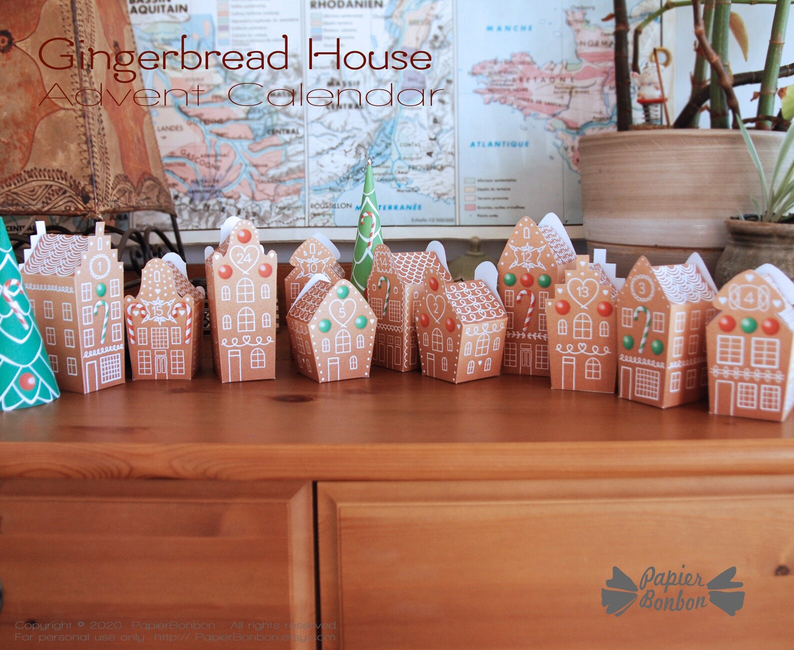 Gingerbread House Advent Calendar Diy