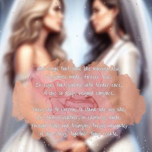 Lesbian marriage poem wall art