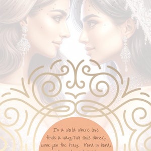 Lesbian marriage poem wall art