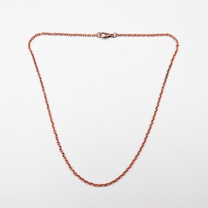 1 - 10 x Antique Copper Iron 2mm x 3mm Oval Cable Assembled Chain Necklace - Choose Length