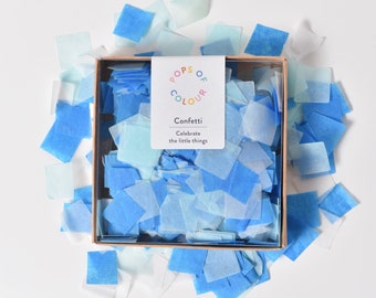 Blue Mix Confetti, Baby Shower Decorations, Blue Wedding Decorations, Blue Party Decorations, New Baby,  Party Confetti Box