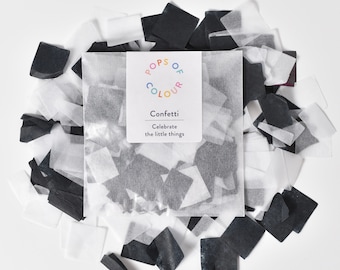 Black & White Mix Confetti, Monochrome Confetti, New Years Eve Party Decorations, Party Confetti Bag