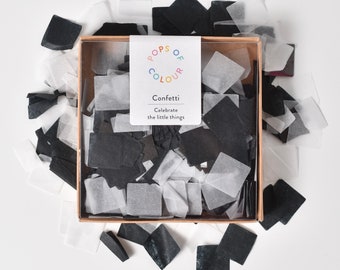 Black & White Mix Confetti, Monochrome Confetti, New Years Eve Party Decorations, Party Confetti Box