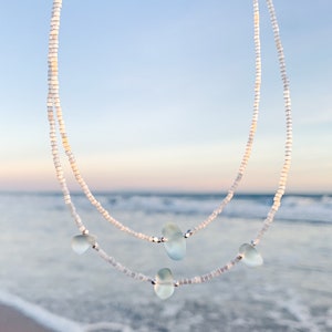 I Am Peaceful Choker | Seed Beads | Handmade | Custom Necklace | Gems | Ocean | Summer Jewelry