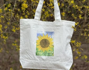 Sunflower Canvas Tote
