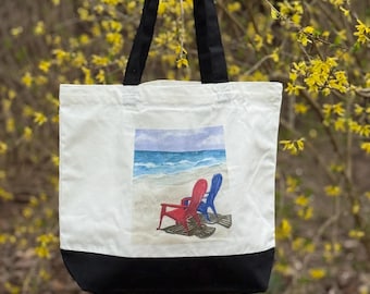 Beach Chair Canvas Tote