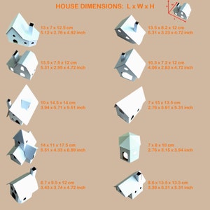 A FAIRYTALE Cardboard DIY set. Ecological putz houses. Paper houses set for mindfullness, handicraft therapy, school/family projects image 2