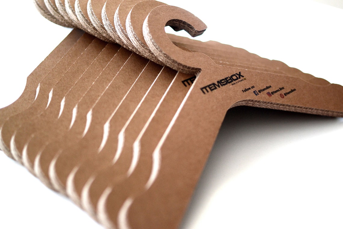 10 Cardboard Clothes Hangers Eco Friendly Biodegradable Cloth Etsy