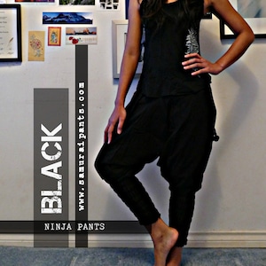 Classic PLAIN BLACK Ninja Pants