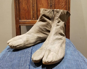 Rustic Brown Coffee Dyed Tabi Shoes - (order to make)