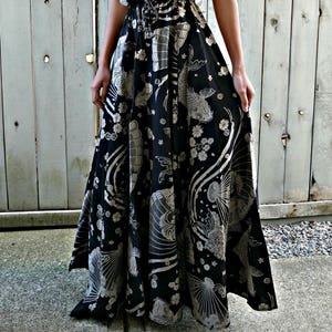 Nowe spódnice Fan Koi Fish 8 Panel Long