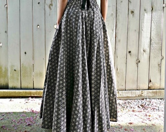 Flower of Life 8 Panel Long Skirts