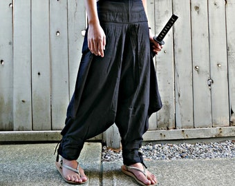 Black Tribal Warrior Harem Pants