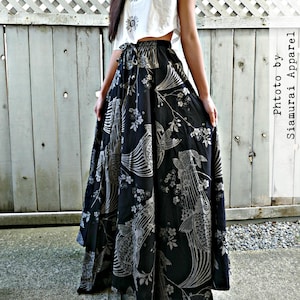 Long black skirt cheap top