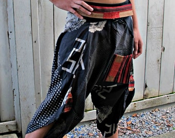 Takeda (BLACK) Waist Tied Samurai Pants