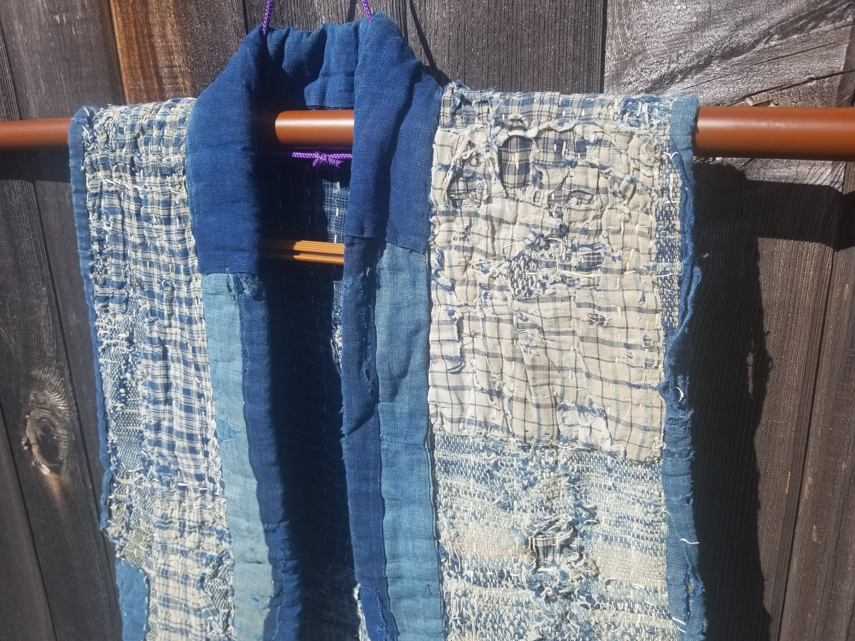ドライボーンズ1910〜20sヴィンテージモデル/ロングPコート/希少サイズ42 Pre 1900 Meiji Reversible Japanese Antique Indigo Boro