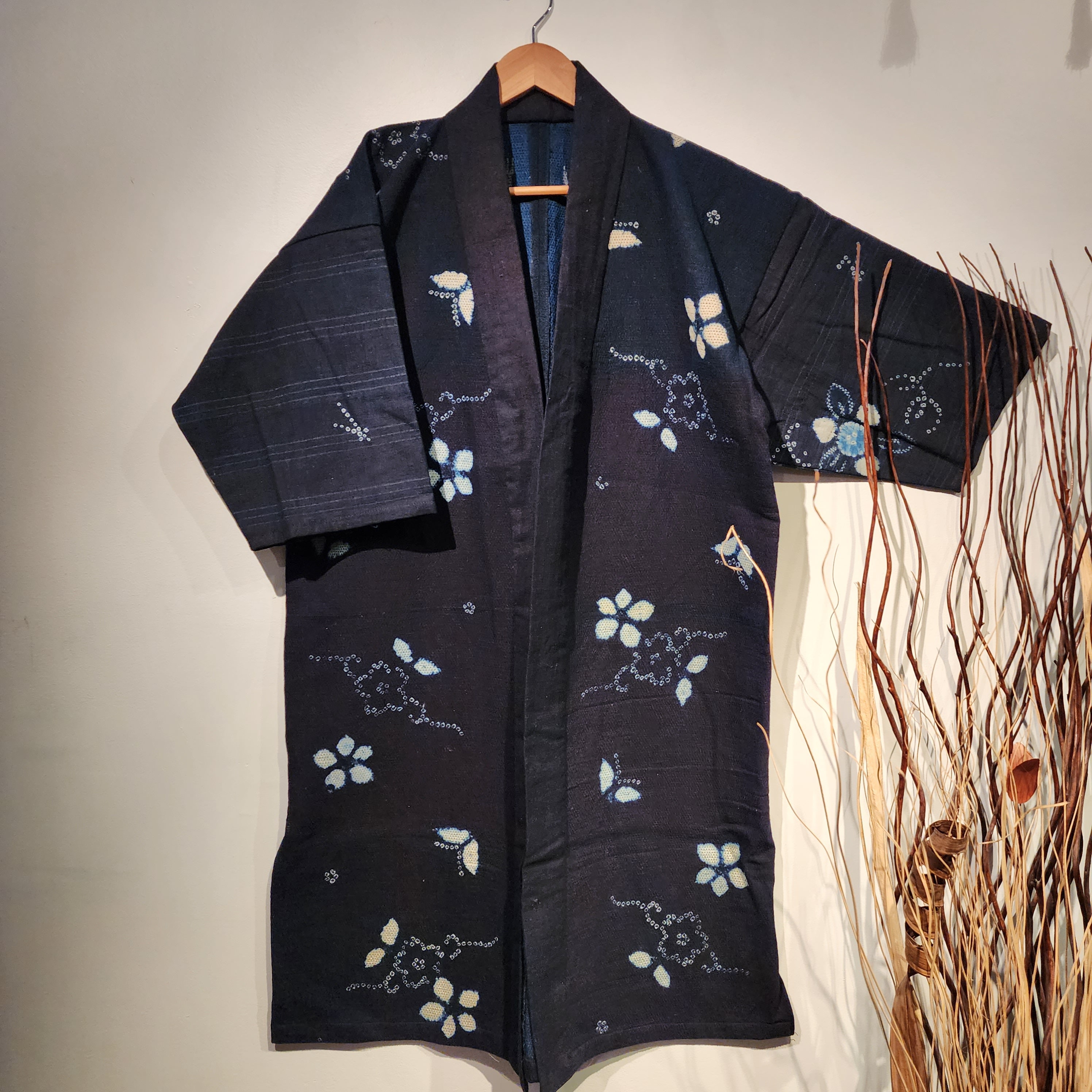 ヴィンテージ藍刺し子絞り長野良着 - Etsy 日本