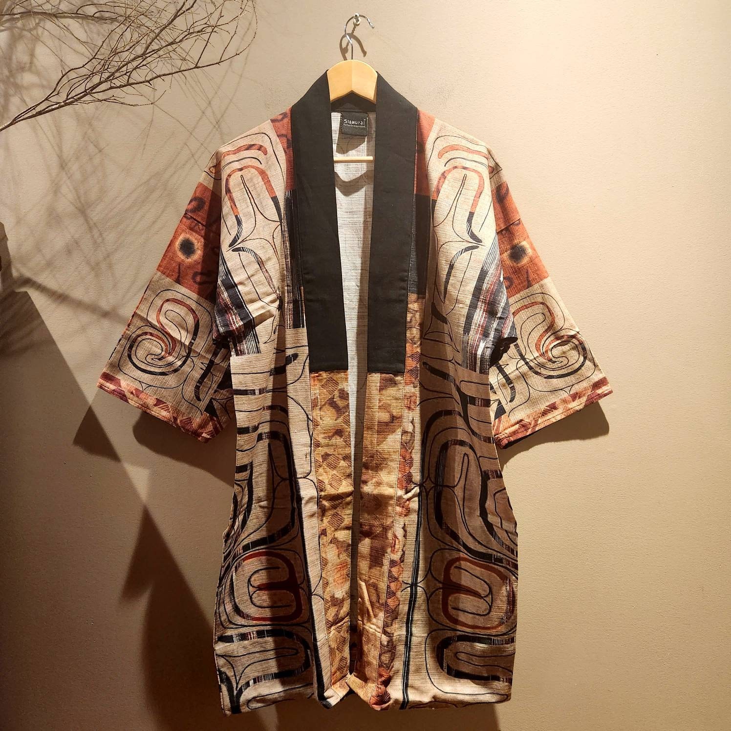 Ainu Noragi Kimono Jacke Digital Gedruckt