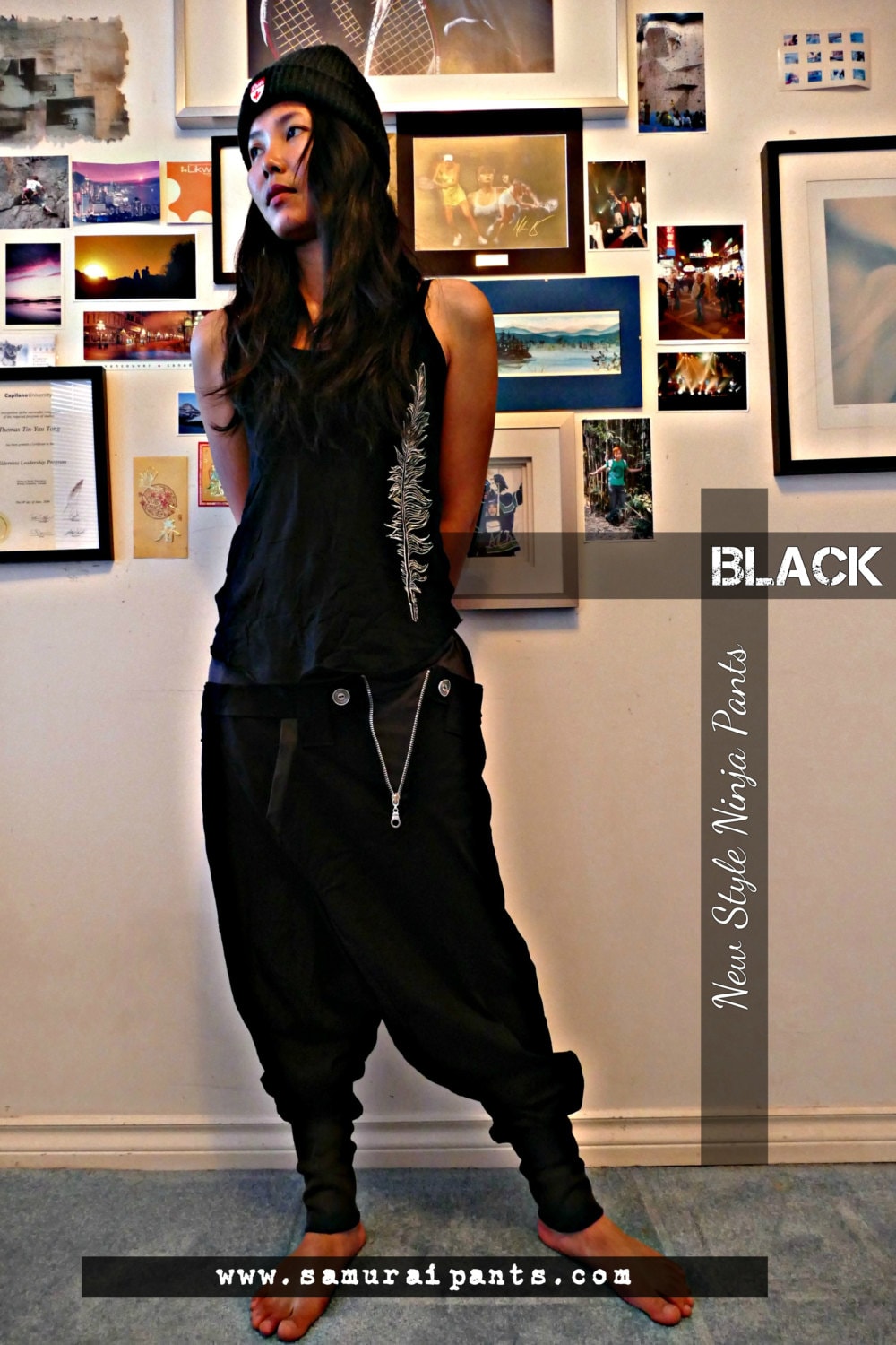 Modern Style Black Ninja Pants 15 