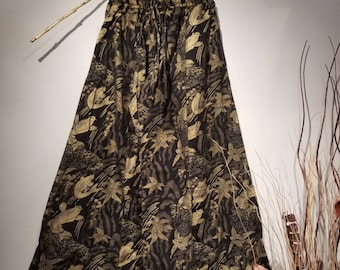 Golden Elite Koi Waves Palazzo Pants