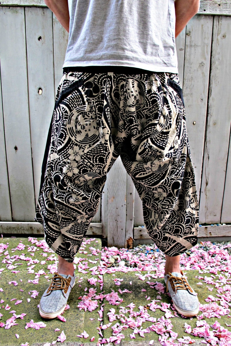 Tomoe BLACK Elastic Waist Samurai Pants image 1