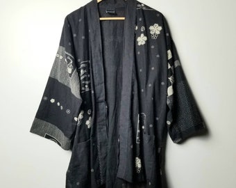 Black Bunny Kamon Noragi Kimono