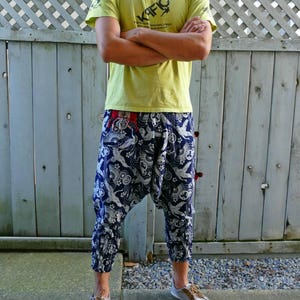 New Indigo Swan Design Ninja Pants (Unisex) image 4