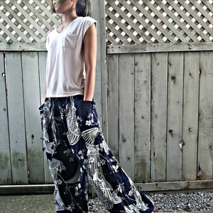 Sakura Koi Fish (INDIGO) Comfy Pants