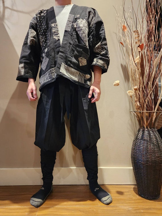 Prospectiveflow TATSUMA BLACK袴 ジョガーパンツ Black Tattsuke Bakama, Linen Samurai Pants - Etsy