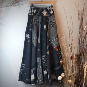 Black Bunny Kamon 8 Panel Long Skirts