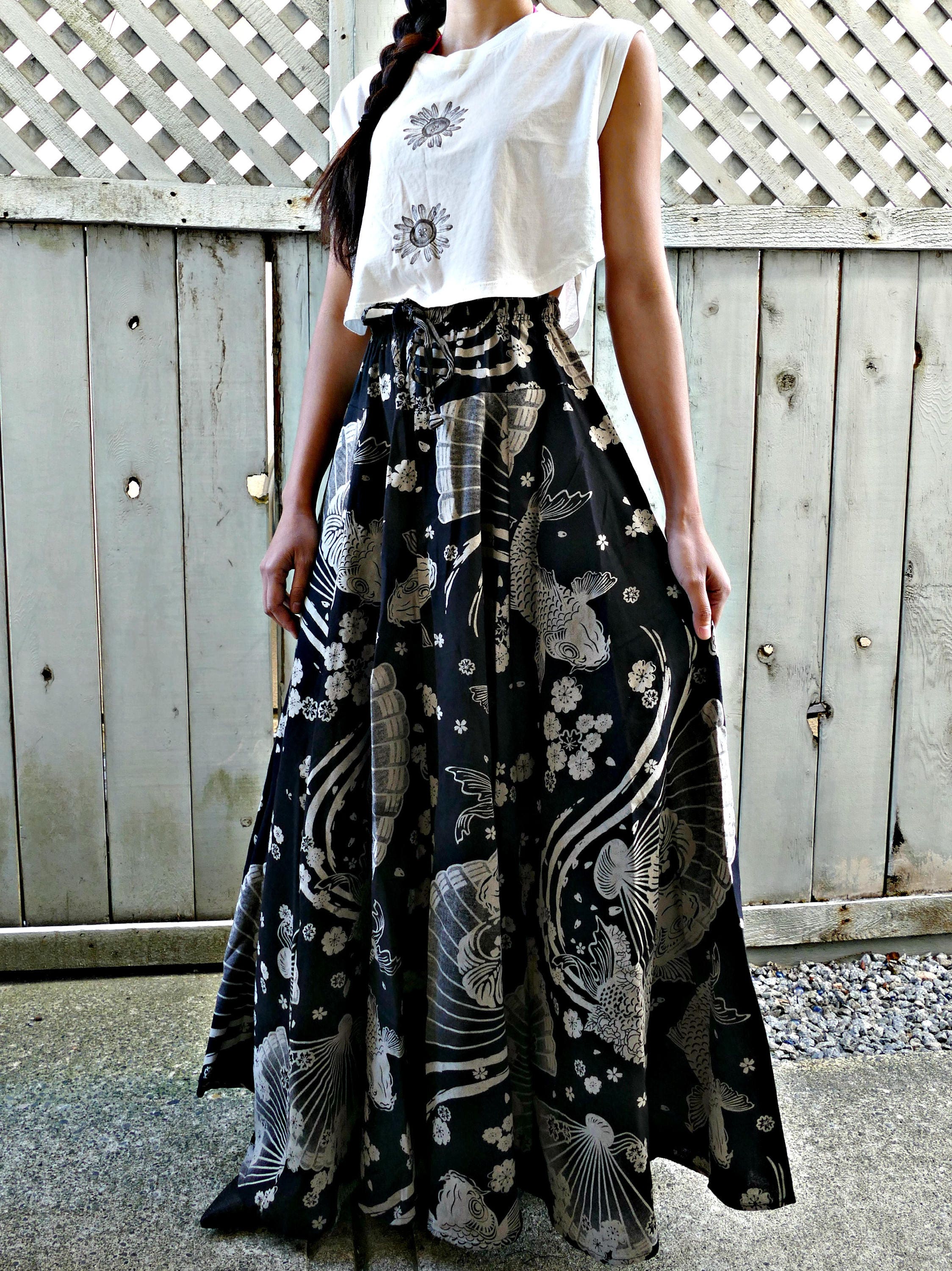 Japanese Crane Skirt - Etsy Denmark
