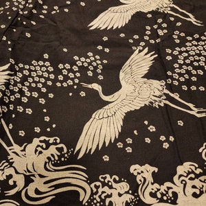 Sakura Black Crane 8 Panel Long Skirts image 2