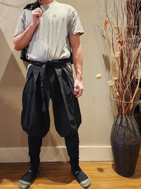 Black Tattsuke Bakama, Linen Samurai Pants - Etsy