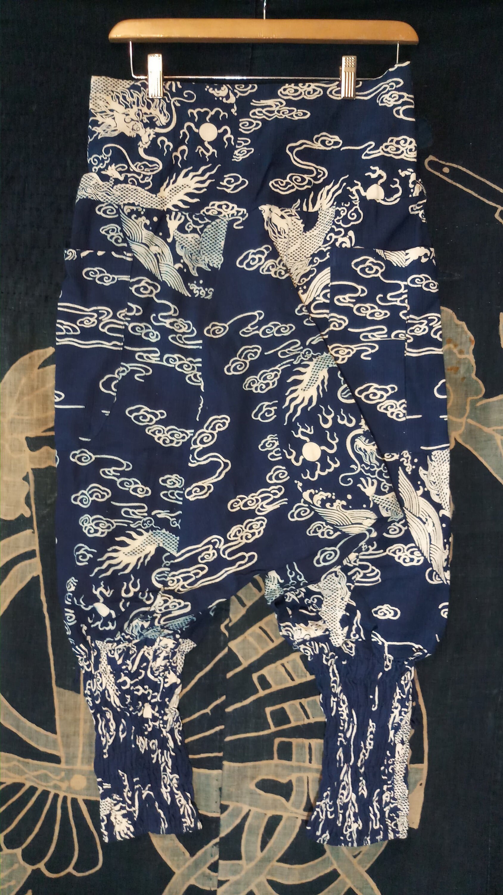 Indigo Blue Dragon Ninja Pants-new Design - Etsy