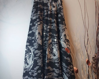 Black Dragon A-Line Skirts