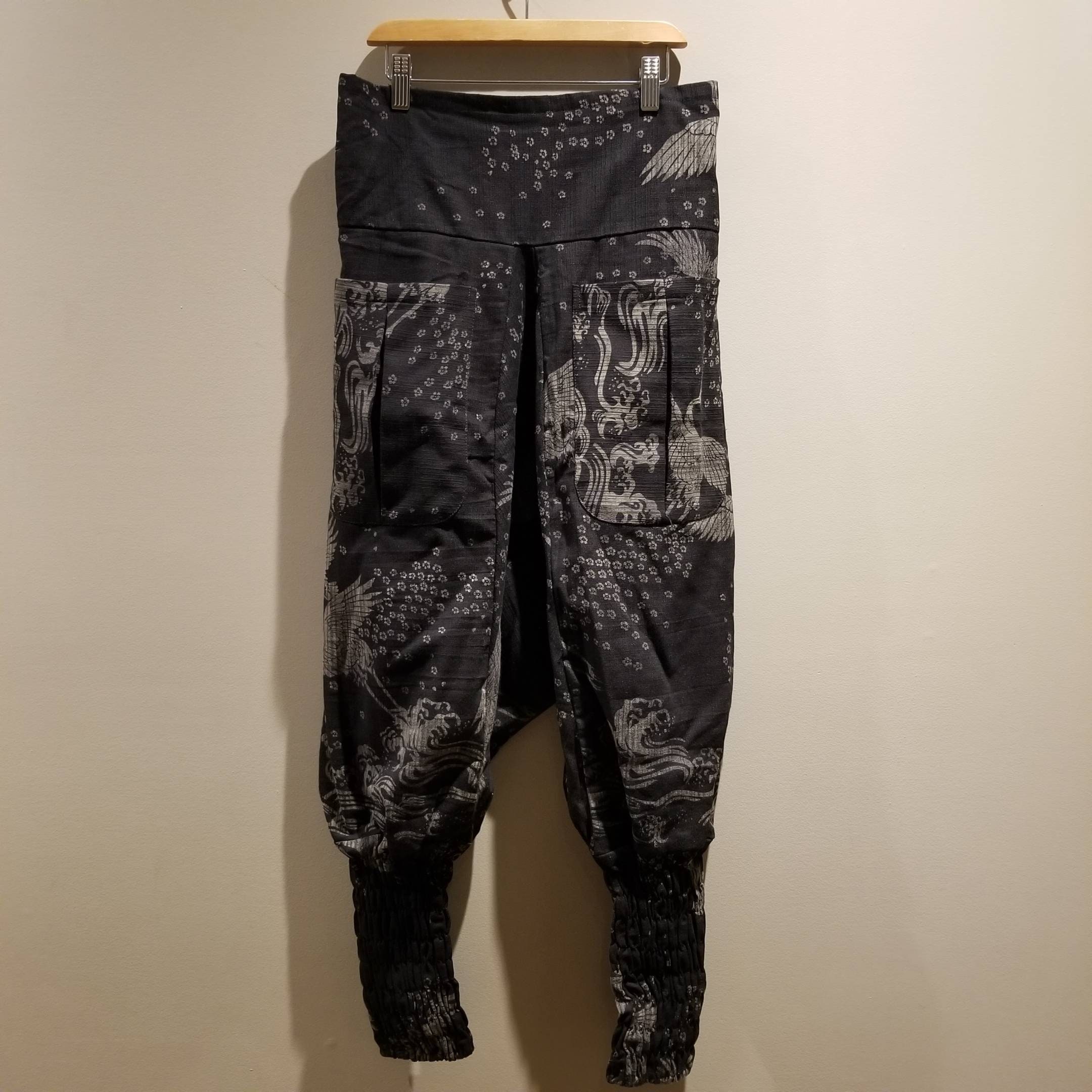 Black Crane Ninja Pants Long Version - Etsy