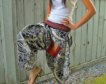 Tomoe (BLACK) Waist-Tied Samurai Pants