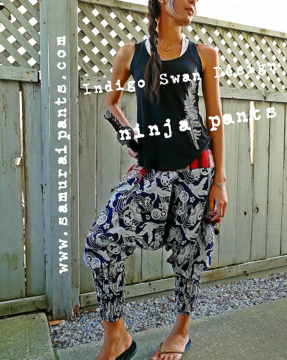 New Indigo Swan Design Ninja Pants (Unisex)