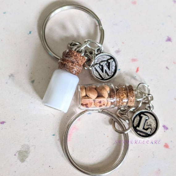 Personalized Milk and Cookies BFF Keychains Miniature Food Jewelry Inedible Jewelry Gifts for Foodies BFF Personalized Keychains Etsy