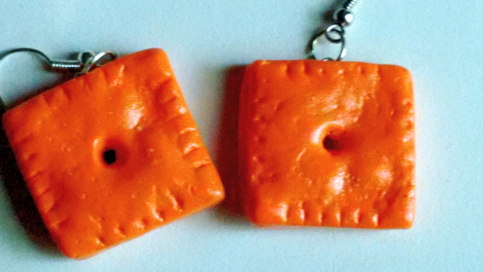 Cheezit Earrings Miniature Food Jewelry Inedible Jewelry Etsy