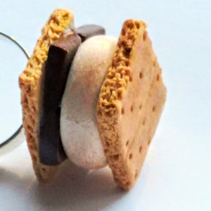 S'mores Ring, Miniature Food Jewelry, Inedible Jewelry, Kid's Jewelry, Kawaii Jewelry, S'mores Jewelry, Food Ring, Fake Food Jewelry, Foodie image 3