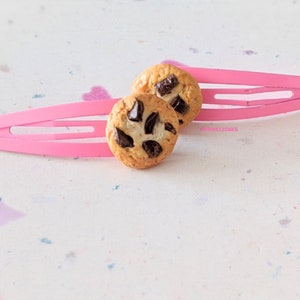 Chocolate Chunk Cookie Hair Clips, Miniature Food Jewelry, Inedible Jewelry, Kid's Hair Accessories, Cookie Jewelry, Dessert Jewelry, Foodie