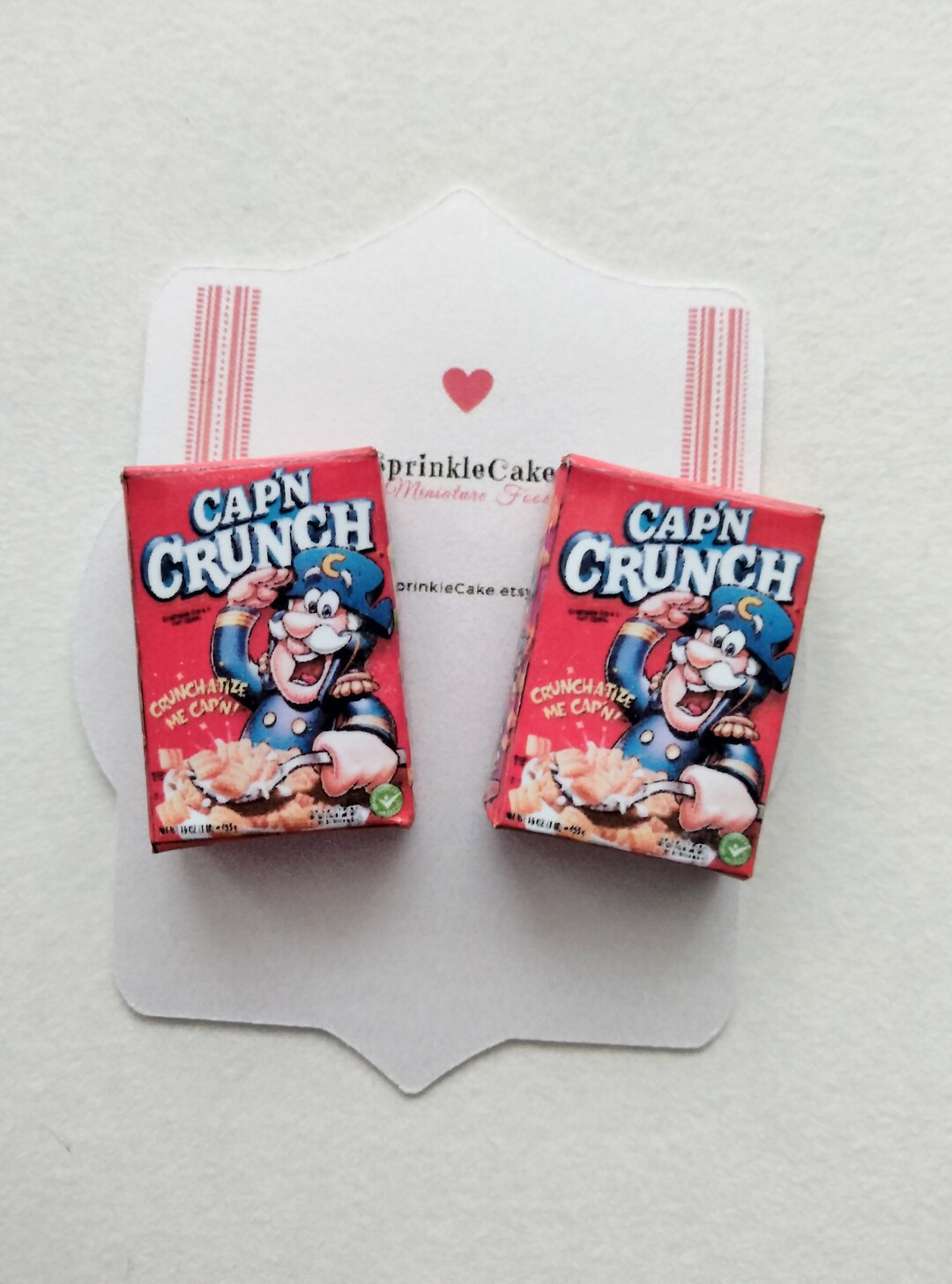 Box of Cereal Earrings Miniature Food Jewelry Inedible Jewelry