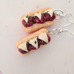 Meatball Parmesan Sub Earrings Miniature Food Jewelry Meatball Earrings Gifts for Foodies, Inedible Jewelry, Junk Food Jewelry, Kawaii image 7