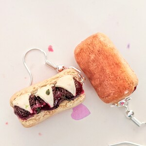 Meatball Parmesan Sub Earrings Miniature Food Jewelry Meatball Earrings Gifts for Foodies, Inedible Jewelry, Junk Food Jewelry, Kawaii image 10