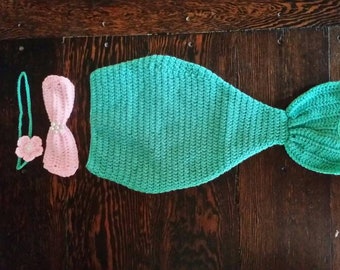 Crochet Mermaid Photo Prop | Newborn Photo Prop | Infant Poto Prop | Baby Shower Gift