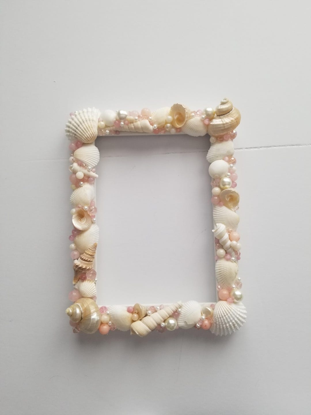 Pink, Pearl, and Sea Shell Jeweled 5x7 Inch Picture Frame With 4x6 Inch ...